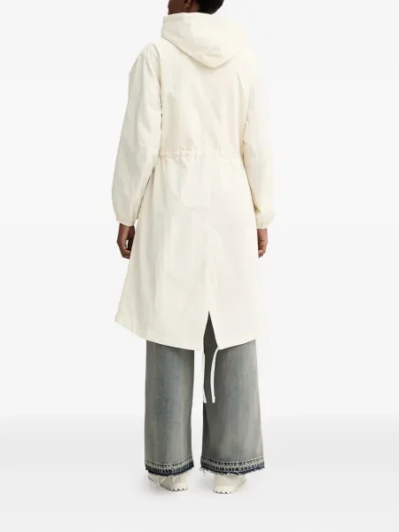 Płaszcz Kenzo w kwiatki z kapturem ze sznurkiem