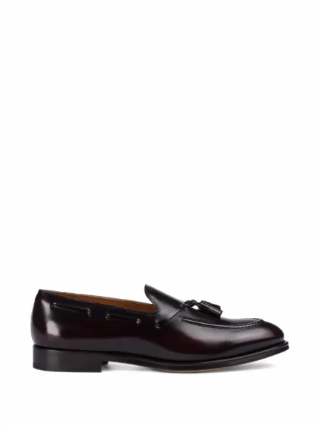 Loafersy Doucal's skórzane czerwone