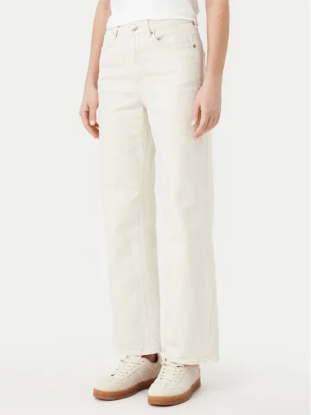 Vero Moda Blugi Tessa Écru Wide Leg