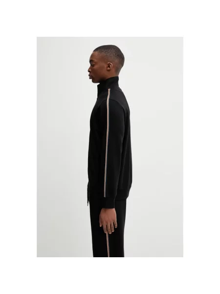 Paul Smith TAPED SEAM bluza rozpinana z lyocellem czarna