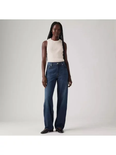 Levi's jeansy BAGGY DAD medium waist niebieskie