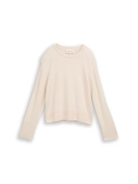 TOM TAILOR Pulover deschis bej