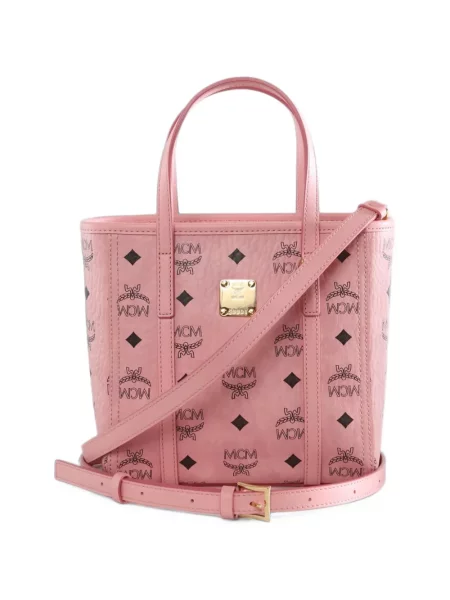 Geantă shopper Mcm cu imagine roz