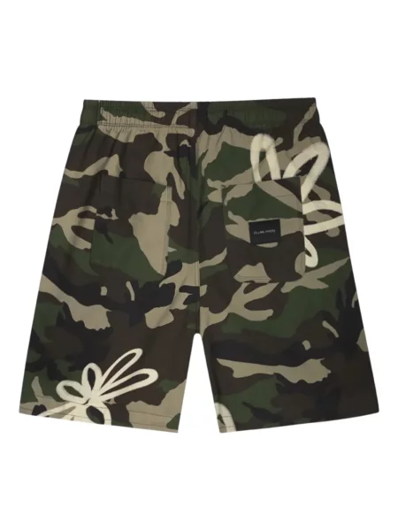 Pantaloni scurți Filling Pieces cu model camuflaj verde
