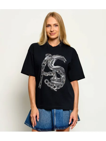 AllSaints Tricou Linx Etta | Oversize fit negru