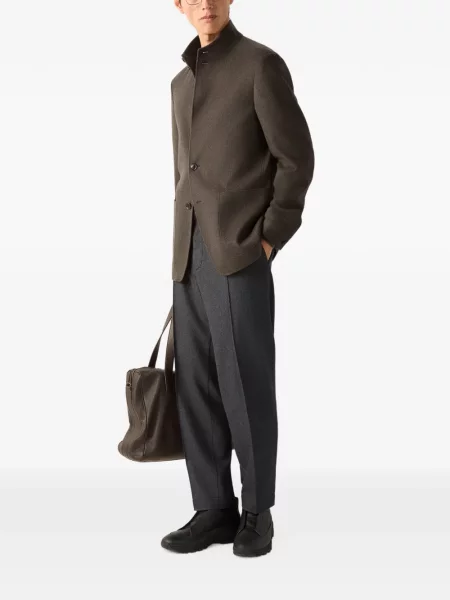Pantaloni Zegna de lână gri