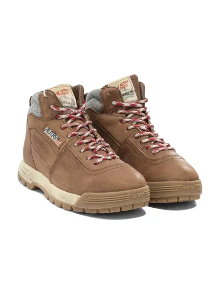 Buty trekkingowe Autry skórzane trekkingowe brązowe