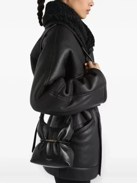 Geantă Balmain din piele negru