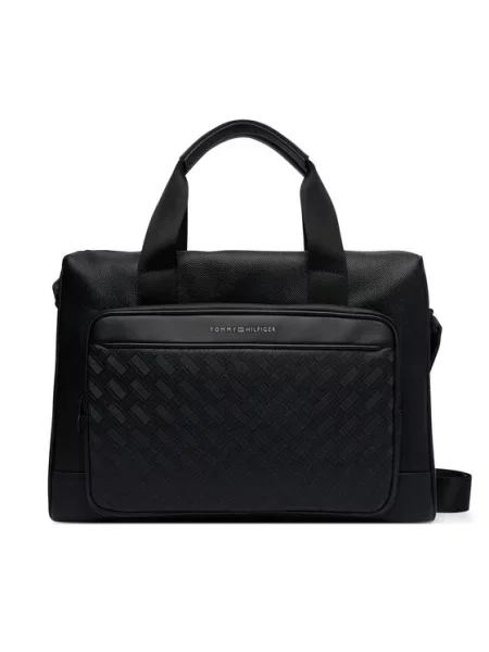 Tommy Hilfiger Nešiojamo kompiuterio krepšys Th Modern Monogram Computer Bag juoda