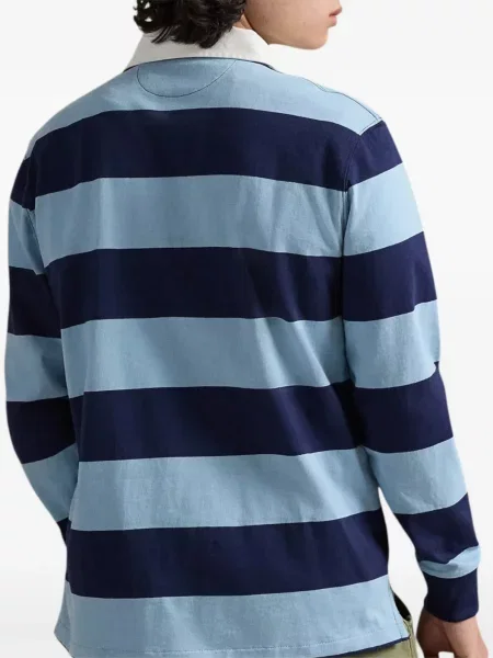 Μεταξωτό καρό polo Polo Ralph Lauren με αυτόγραφο μαύρο