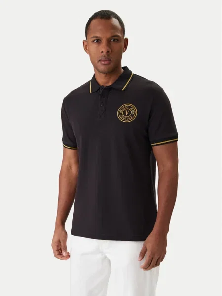Versace Jeans Couture Tricou polo negru