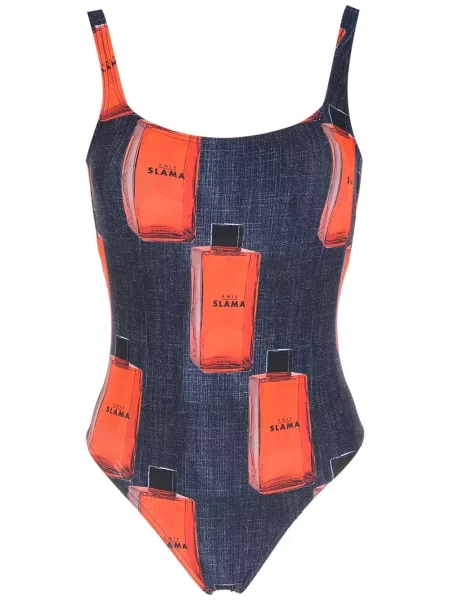 Costum de baie Amir Slama cu imagine albastru