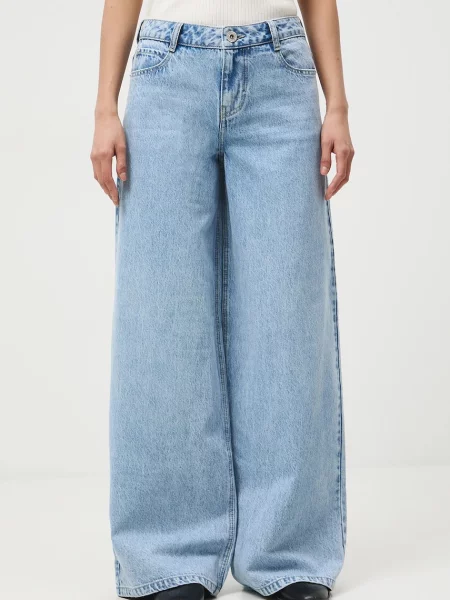 Medicine jeansy wide leg niebieskie