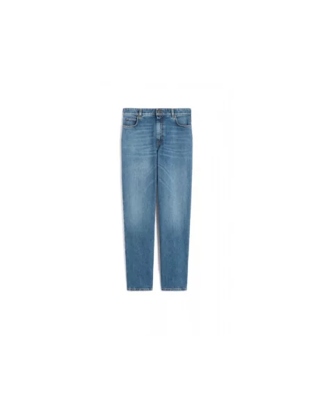 Jeansy straight leg Weekend Max Mara niebieskie