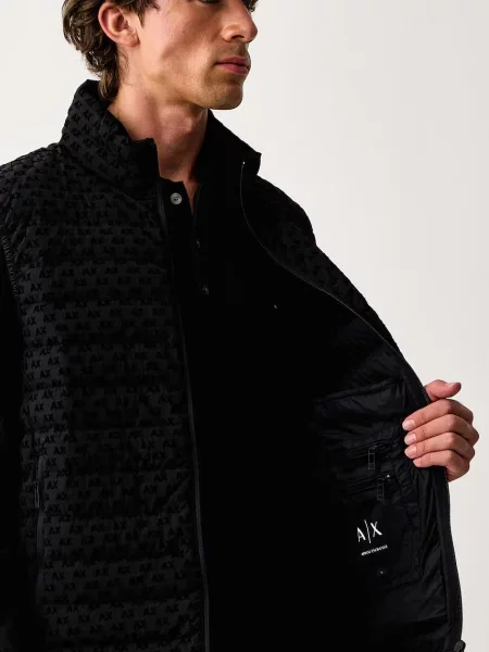 Armani Exchange pehelymellény férfi fekete