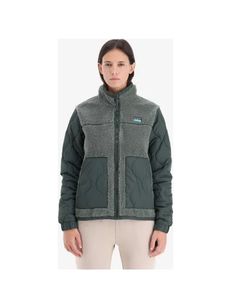 Polar Superdry Fleece Hybrid Full Zip Ciemny XS zielony