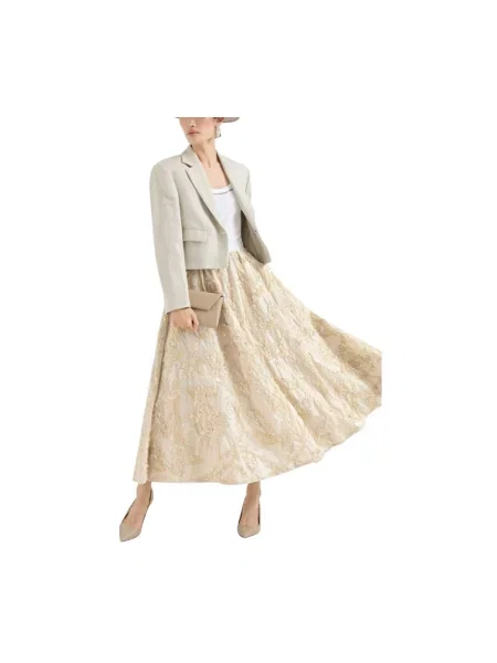 Spódnica Brunello Cucinelli beżowa