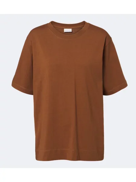Tricou Dries Van Noten din jerseu maro