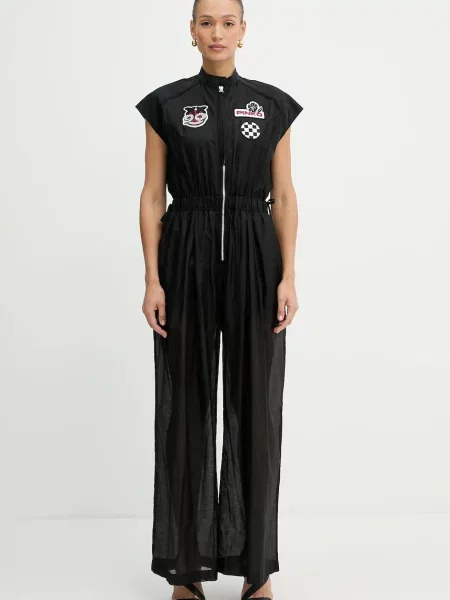 Pinko salopetă de mătase negru