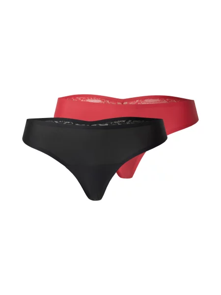 Hunkemöller Tanga roșu negru