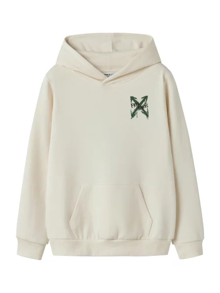 NAME IT Μπλούζα φούτερ NKMKemuel σκούρο πράσινο offwhite μαύρο