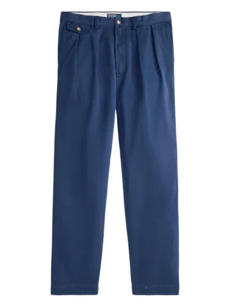 Dlouhá pruhovaná s límcem kšiltovka Polo Ralph Lauren modrá