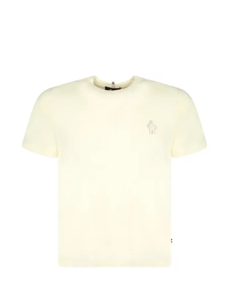 Tricou Moncler Grenoble cu broderie alb