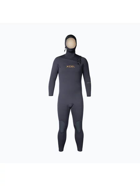 Costum de înot pentru bărbați Xcel Comp+ mm Hooded Full black negru