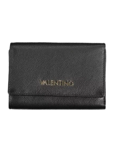 Lniany portfel Valentino By Mario Valentino czarny