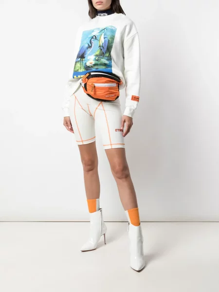 Hanorac Heron Preston cu imagine alb