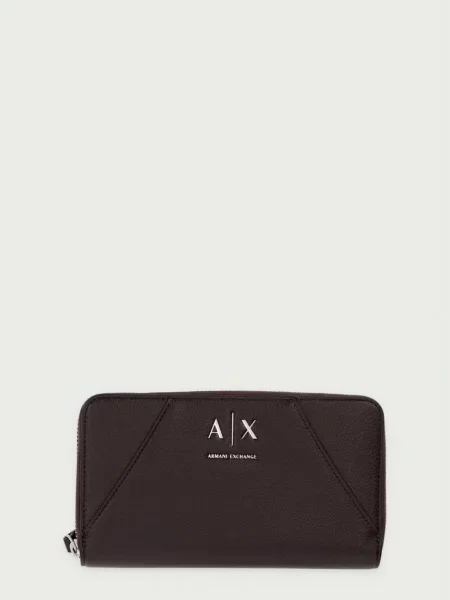 Armani Exchange portofel pentru femei cu imitație de piele maro