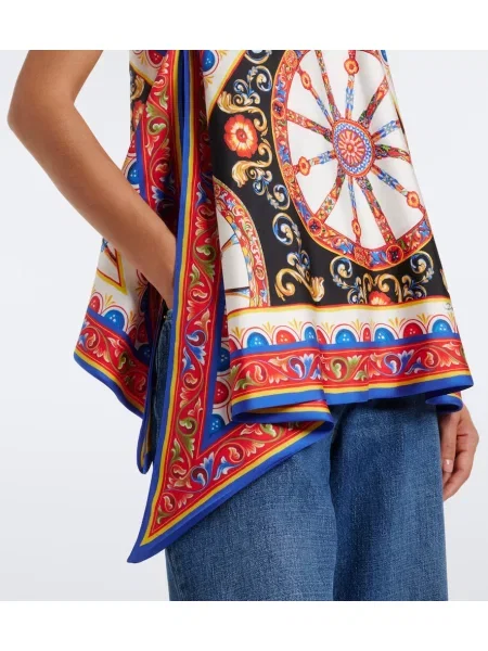 Top Dolce&gabbana de mătase cu gât halter