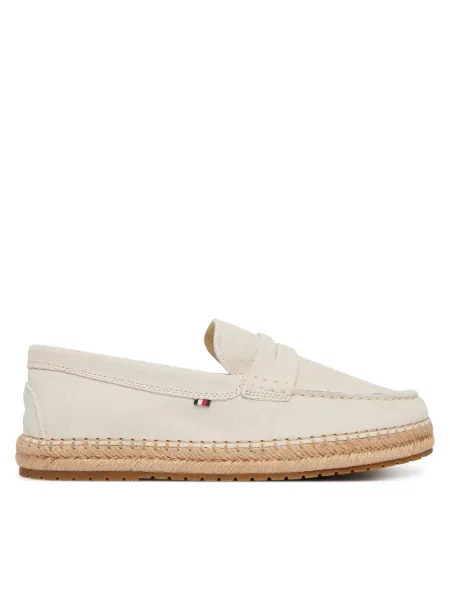 Espadrilky Tommy Hilfiger Flexible Hilfiger Sde Espadrille Écru