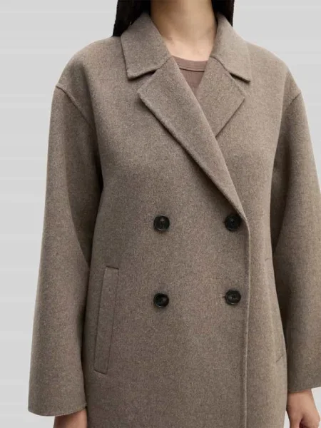 Płaszcz o kroju relaxed fit z mieszanki wełny Marc O'polo brązowy