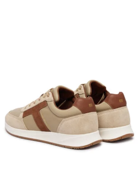 Tommy Hilfiger Laisvalaikio batai Elevated Hilfiger Mix Runner smėlio