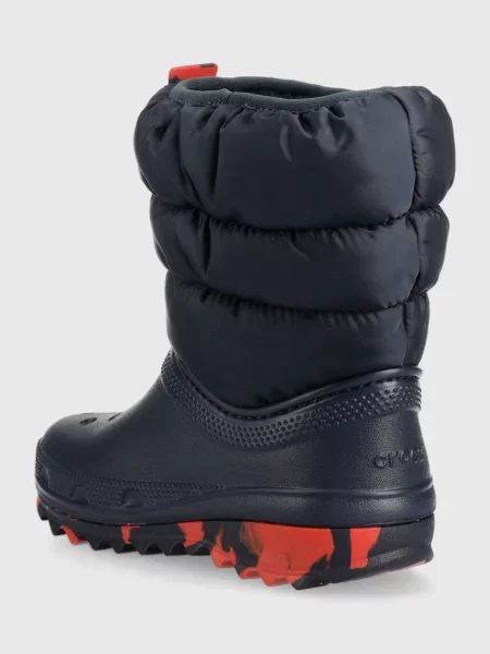 Śniegowce juniorskie Crocs Classic Neo Puff navy gum granatowe