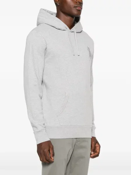 Fleecové zúžené polotričko Polo Ralph Lauren s výšivkou černé