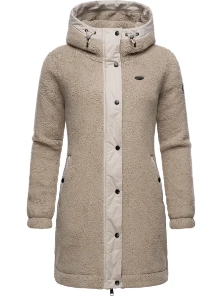 Ragwear Flisová bunda Cousy béžová / tmelová čierna
