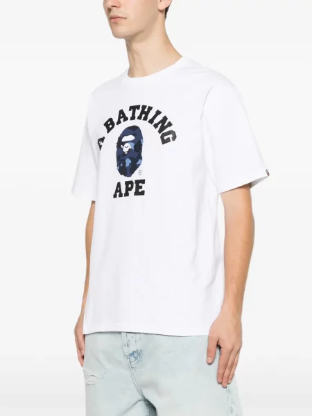 Terepmintás póló A Bathing Ape® nyomtatás fehér