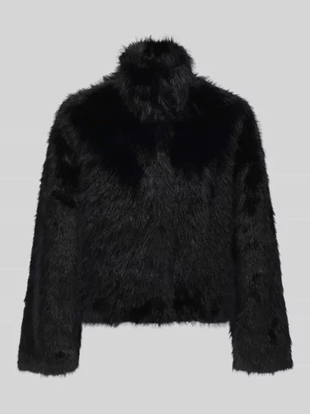Kurtka o kroju regular fit z imitacji futra model ‘MONROE’ Vero Moda czarna
