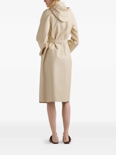 Płaszcz Prada skórzany z kapturem