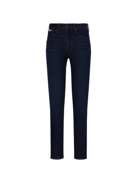 Blugi skinny Calvin Klein skinny fit cu autograf albastru