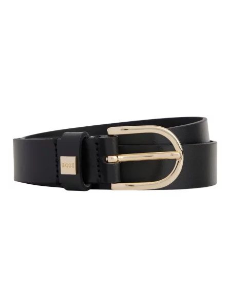Pasek Boss skórzany z paskiem czarny