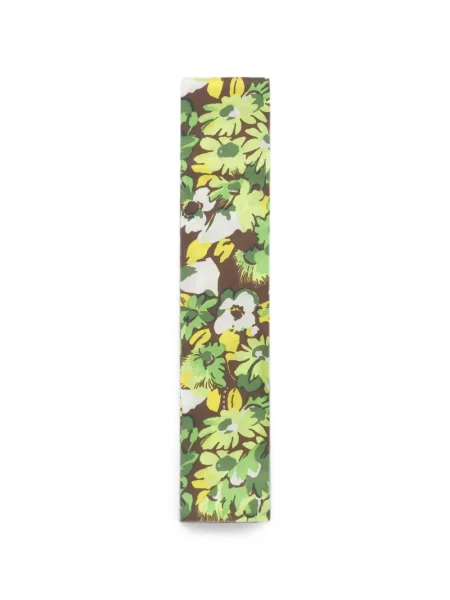 Fular Marni de mătase cu model floral verde