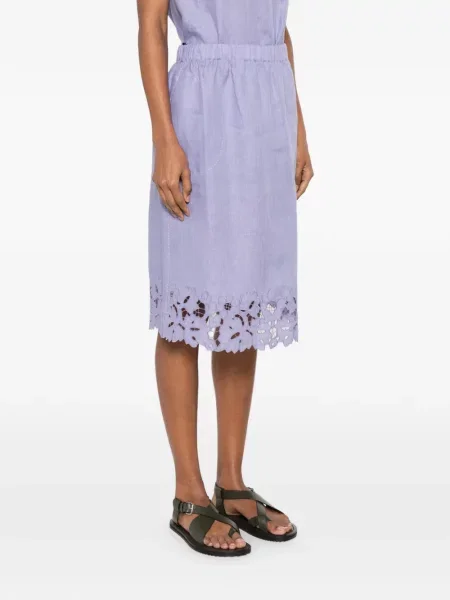 Fustă midi Vita Kin cu broderie violet