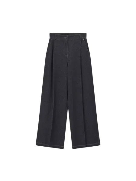 Spodnie Max Mara niebieskie