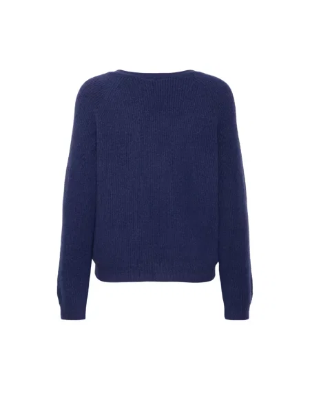Sweter Ichi wełniany niebieski
