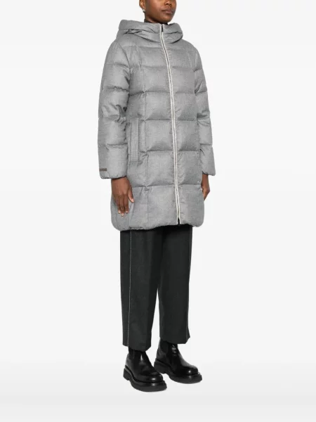 Palton Peserico cu glugă gri