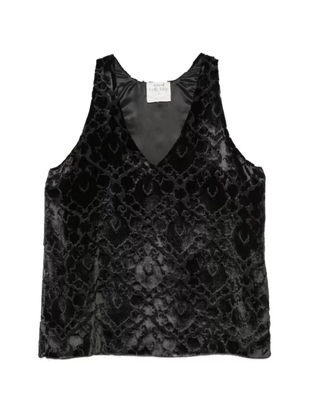 Top Forte_forte fără mâneci negru