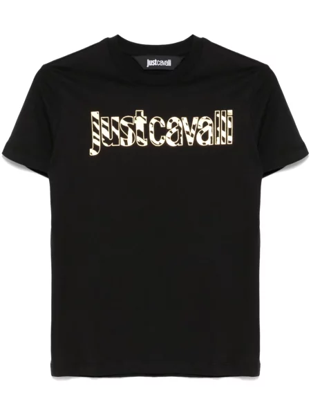 Tricou Just Cavalli cu imagine negru